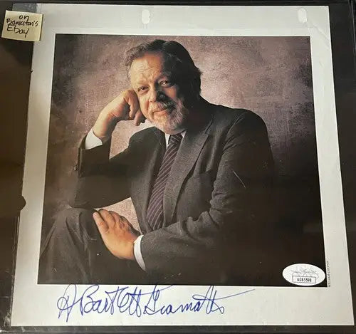 MLB Commissioner Bart Giamatti JSA Auto Magazine Signed 8x8 Photo Rare - Sports Memorabilia