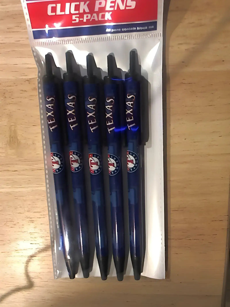 MLB Official Licensed Click Pens 5 pack Black Ink Choose Your Team