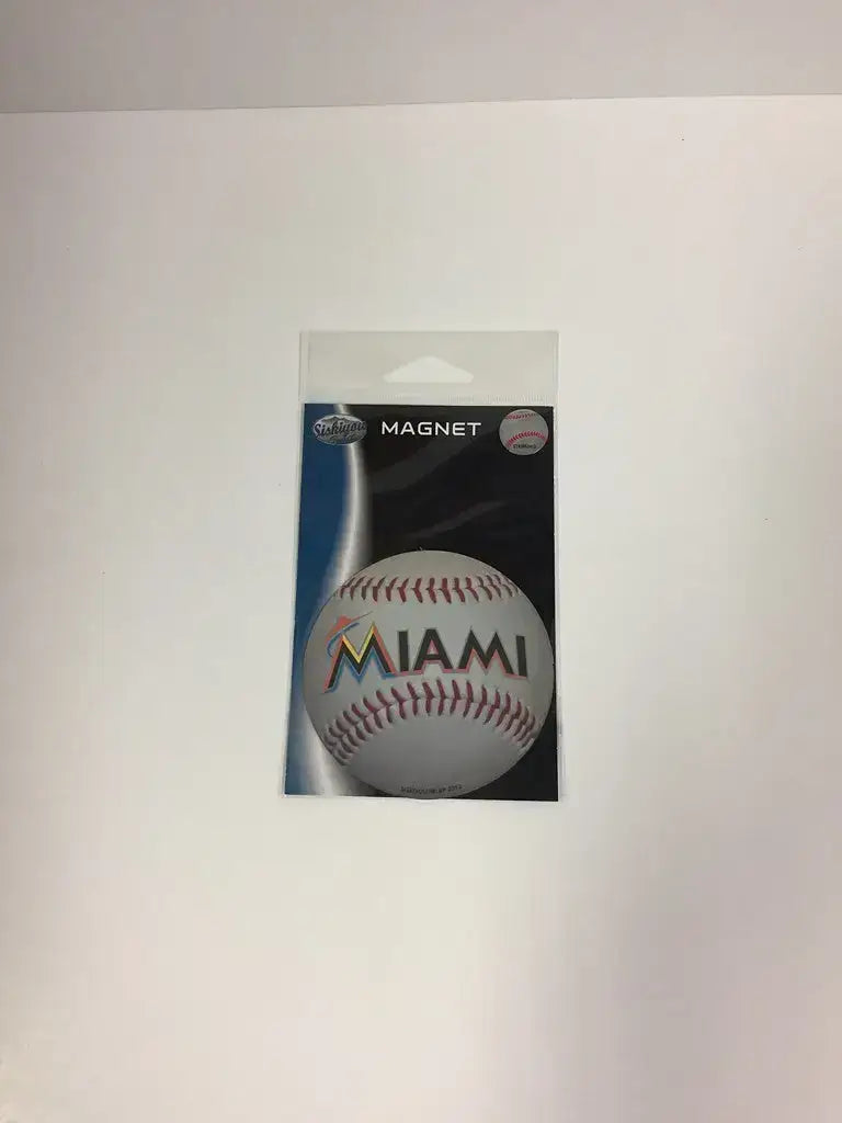 MLB Officially Licensed Ball Shaped Team Logo Magnet Miami Marlins