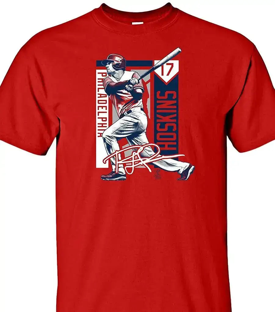 MLB Rhys Hoskins Colorblock Mens Tee Shirt Short Sleeve - X-Large