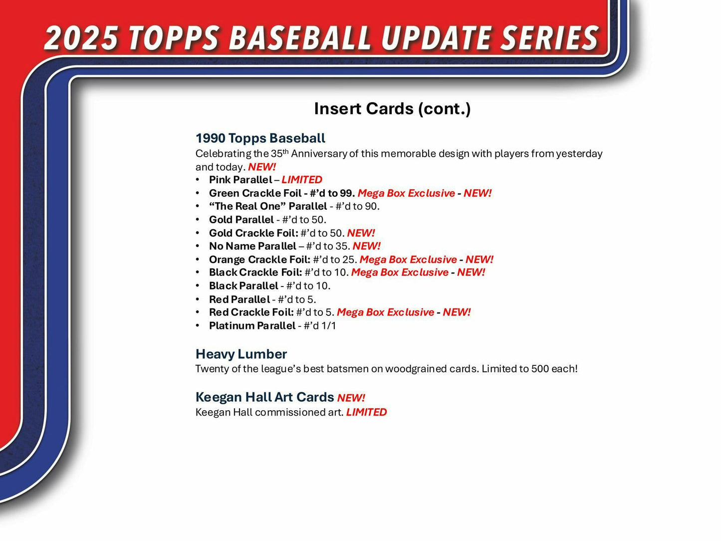 2025 Topps Update Series Baseball 7-Pack Blaster Box | Columbia Sports Cards