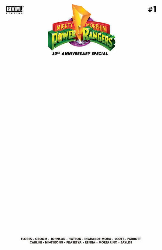 Mighty Morphin Power Rangers 30th Anniversary Special #1 Blank Sketch Variant Cover