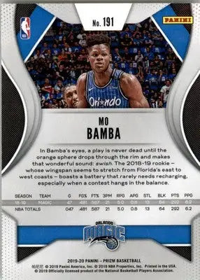 Mo Bamba - 2019-20 Panini Prizm - #191 - Basketball - Basketball Card Single