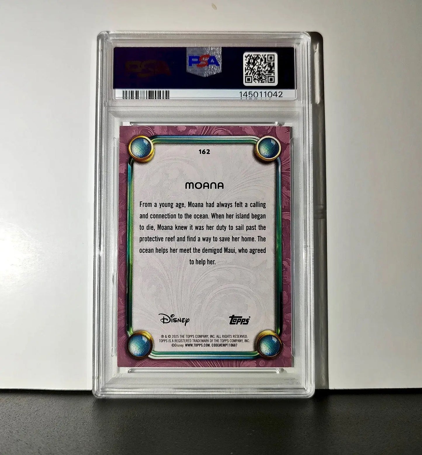Moana 2025 Topps Disney Cartoon Princess #162 Card Moana PSA 9 - Non-Sports Card Single