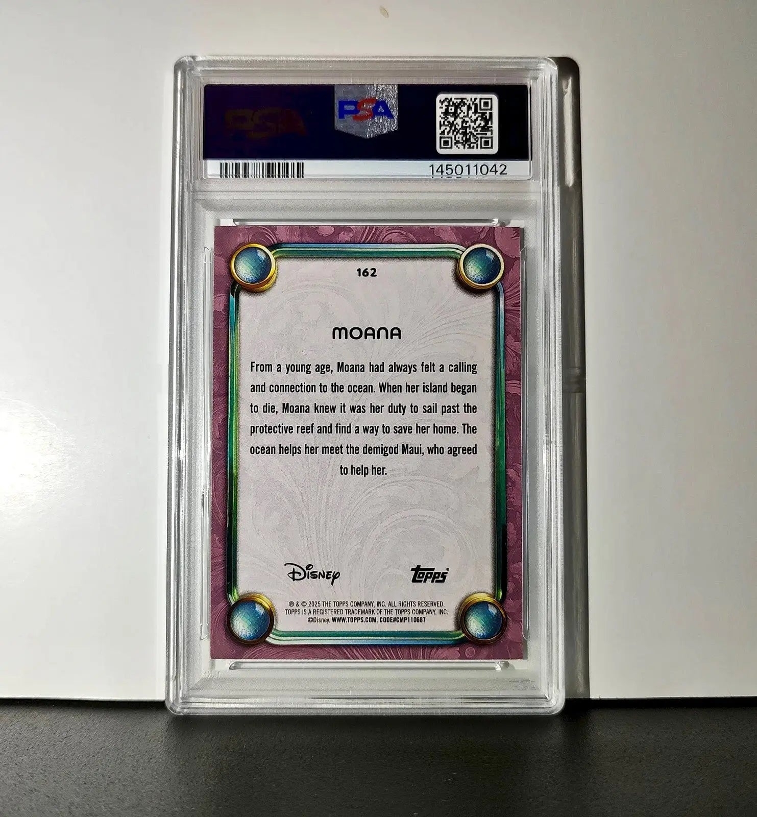 Moana 2025 Topps Disney Cartoon Princess #162 Card Moana PSA 9 - Non-Sports Card Single