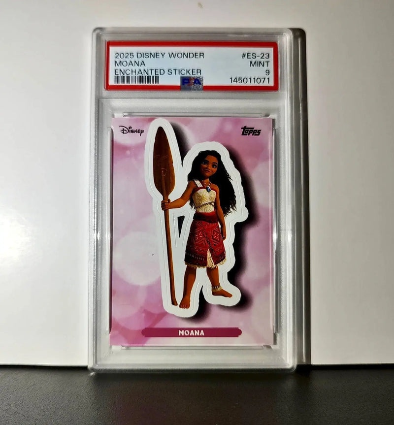Moana 2025 Topps Disney #ES-23 Enchanted Sticker Card Moana PSA 9 - Non-Sports Card Single