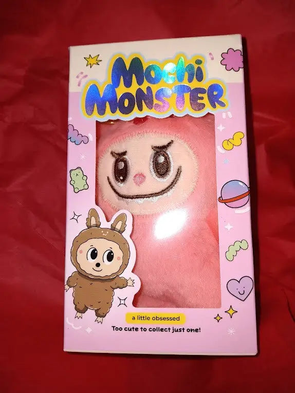 Mochi Monster Plush Charm Collectible Keychain Pink Monster Little Obsessed New