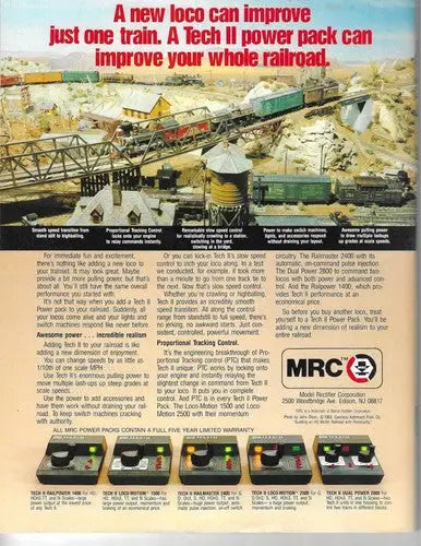 Model Railroader July 1988 featuring original gloss miniature train model railroad power packs