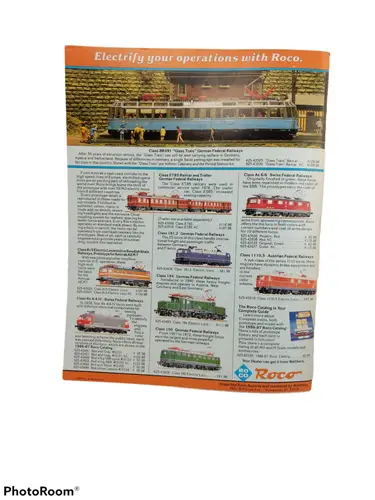 Model Railroader catalog showcasing Tall Pine original gloss Roco model train March 1986