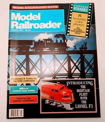 Model Railroader March 1987 (Heritage Fleet Lionel F3) magazine - Entertainment Memorabilia