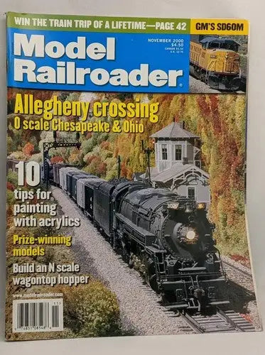 Model Railroader November 2000 (Allegheny Crossing O scale) Train Magazine - Entertainment Memorabilia