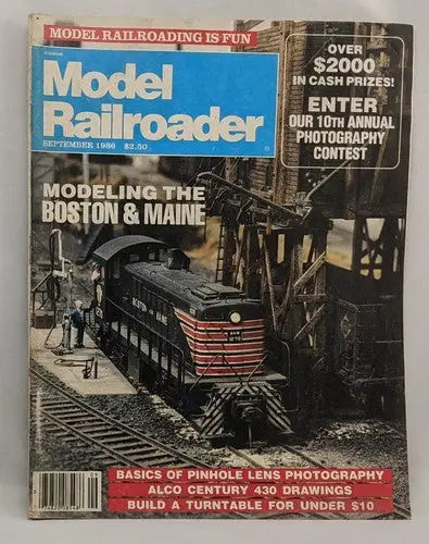 Model Railroader magazine September 1986 Modeling The Boston & Maine, collectible model railroader issue