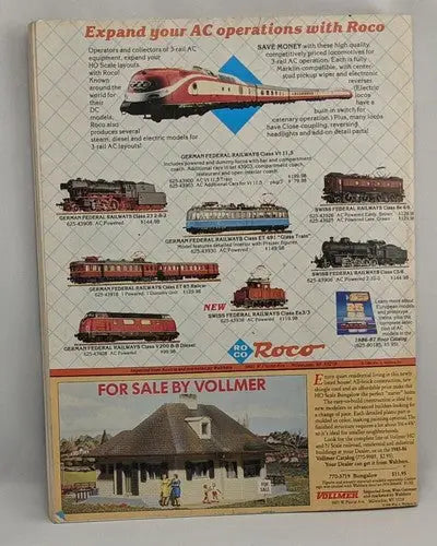 Vintage model train advertisement in Model Railroader September 1986 showcasing classic railroads