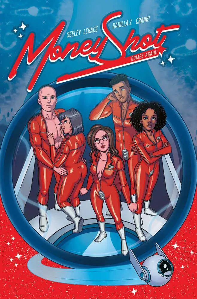 Comic book cover of Money Shot TPB Volume 4 showcasing a Money Shot and Fantastic Four meets Sex Criminals theme