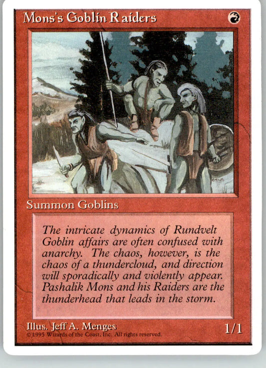 Mons’s Goblin Raiders - Fourth Edition ALTERNATE - NM Magic: The Gathering - Magic Card Single