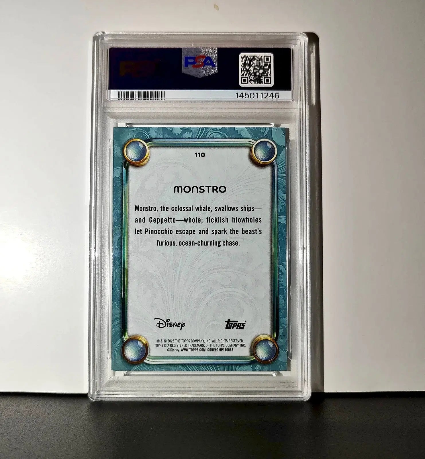 Monstro 2025 Topps Disney Wonder #110 Diamond Card Pinocchio PSA 8 - Non-Sports Card Single