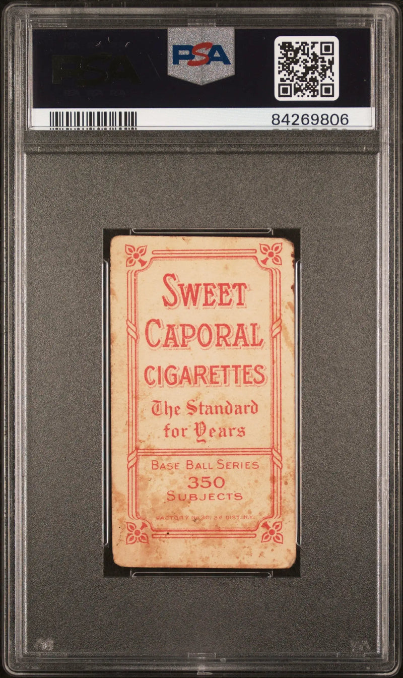 Vintage Monte Cross T206 Sweet Caporal 350/30 trading card in PSA graded case
