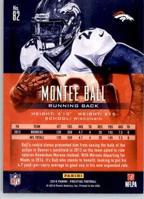 Montee Ball - 2014 Panini Prestige - #82 - Football - Football Card Single