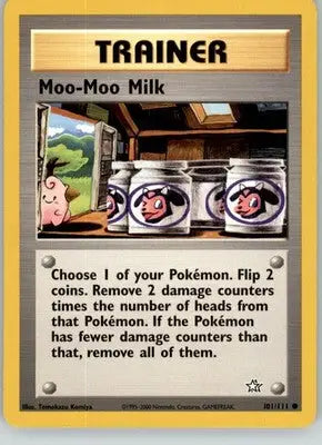Moo-Moo Milk - Neo Genesis - 101/111 - Unlimited LP Pokemon - Pokémon Card Single