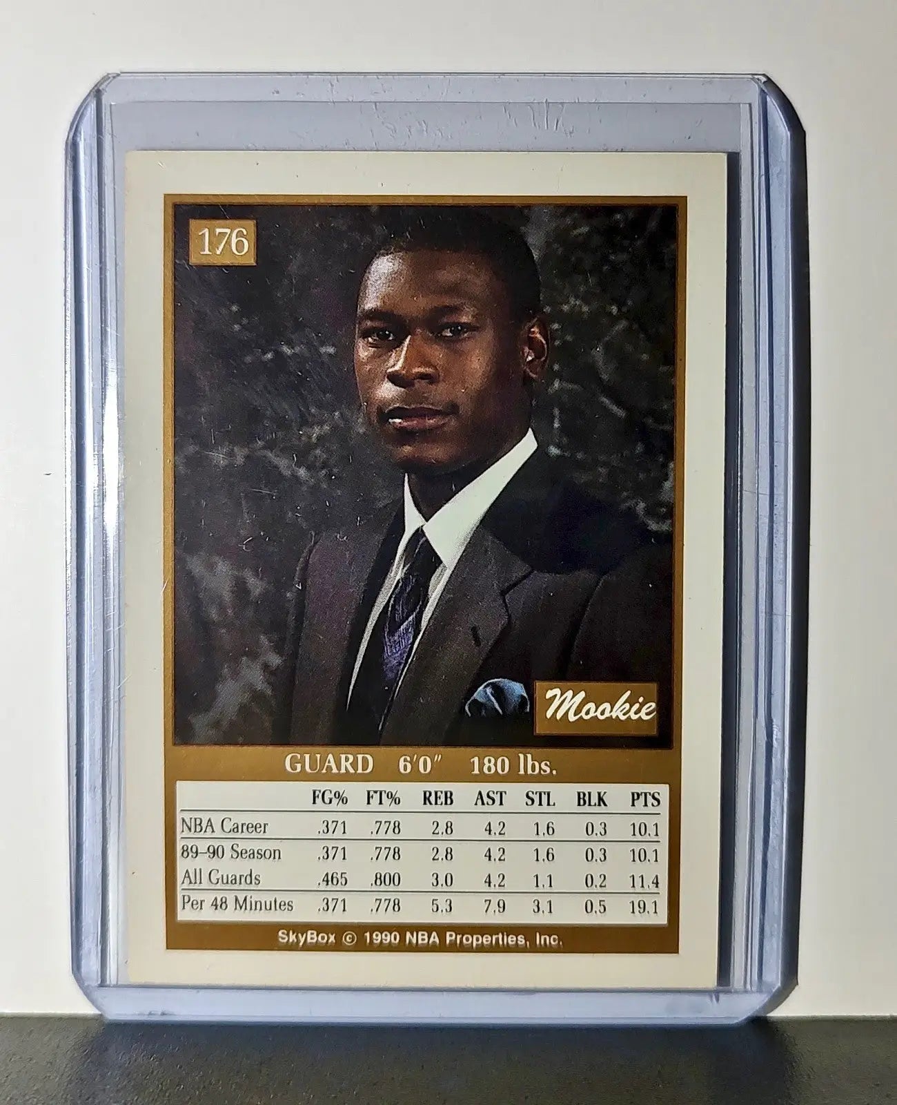 Mookie Blaylock 1990 Skybox NBA #176 Card New York Nets