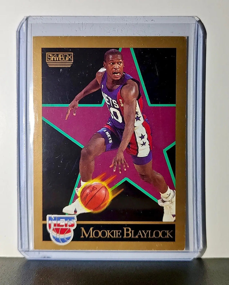 Mookie Blaylock 1990 Skybox NBA #176 Card New York Nets - Basketball Card Single