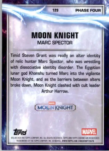 Moon Knight - 2025 Topps Chrome Marvel Studios - #129 - Non_sport - Non-Sports Card Single