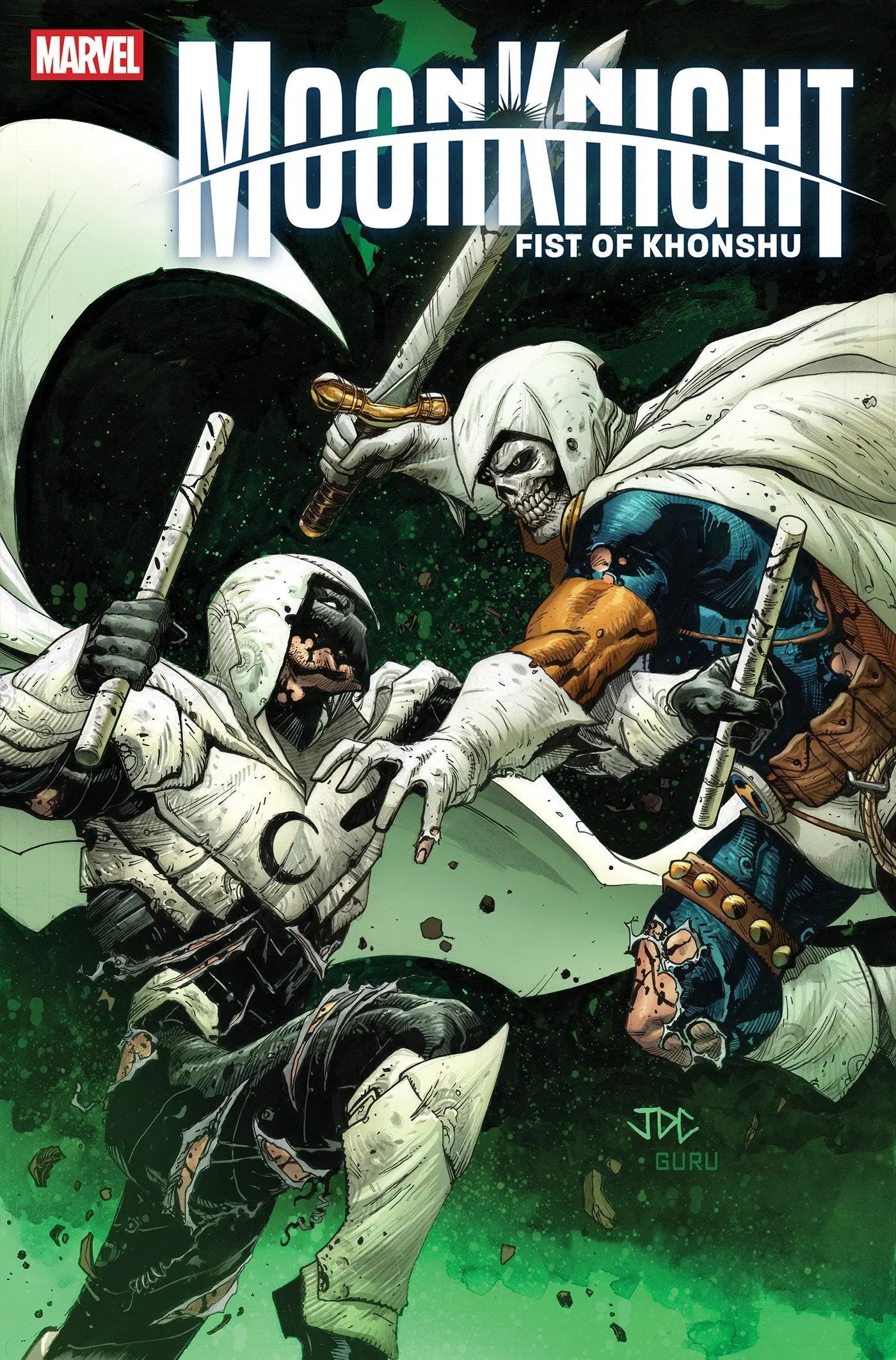 Moon Knight comic book cover featuring Moon Knight Fist of Khonshu in Knight Fist variant