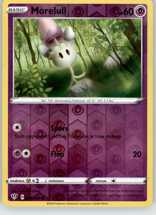 Morelull - Darkness Ablaze - 079/189 - Reverse Holo LP Pokemon - Pokémon Card Single