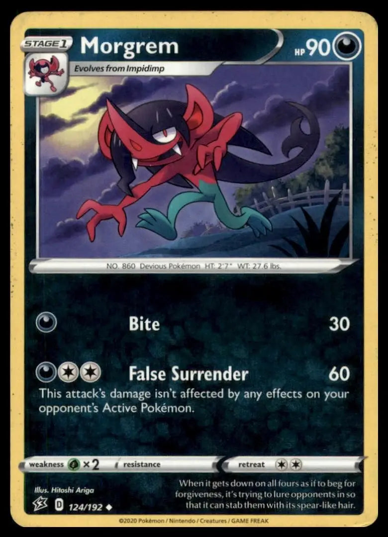 Morgrem 124/192 Swsh02: Rebel Clash Regular Pokemon - Pokémon Card Single