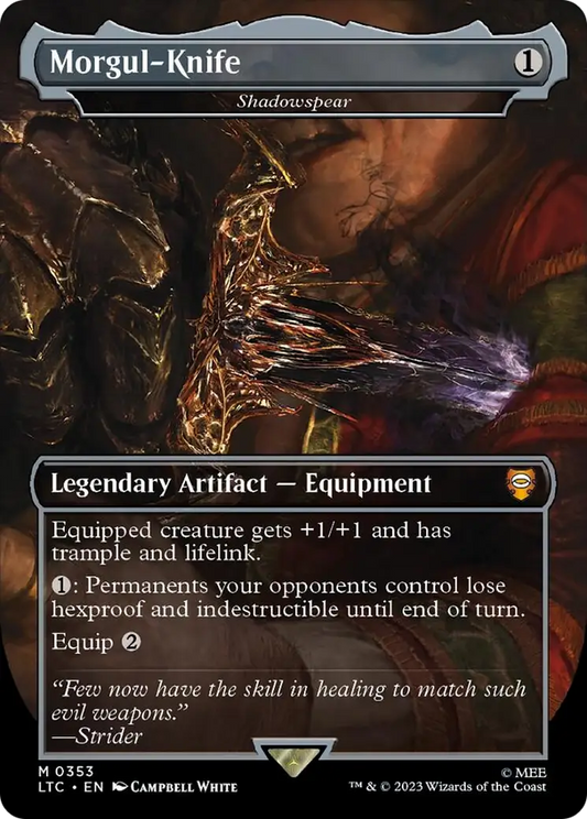 Morgul-Knife - Shadowspear [The Lord of the Rings: Tales of Middle-Earth Commander] - Magic Card Single