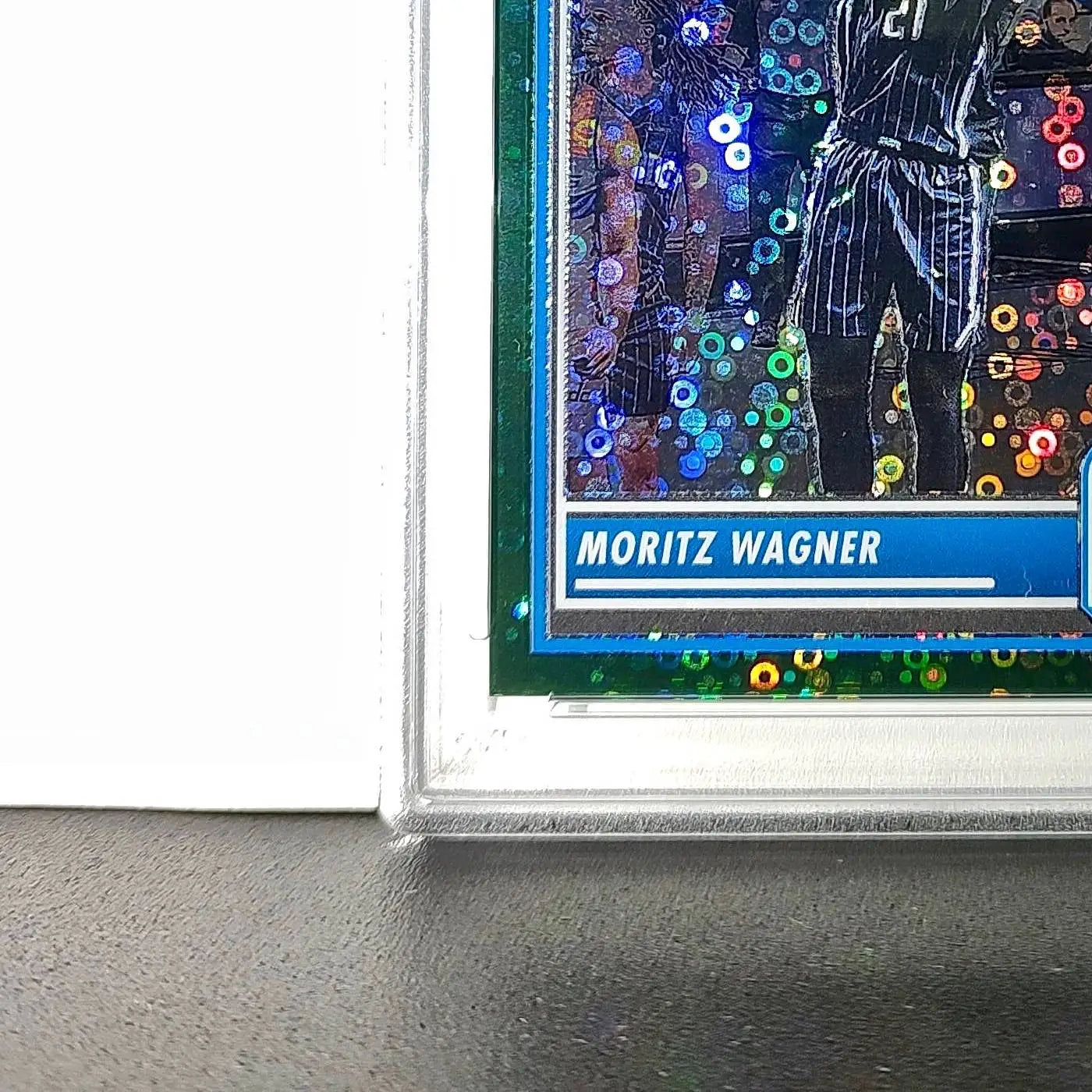 Moritz Wagner 2023 Panini Hoops Premium #63 4/5 Green Disco Prizm PSA 10 Gem