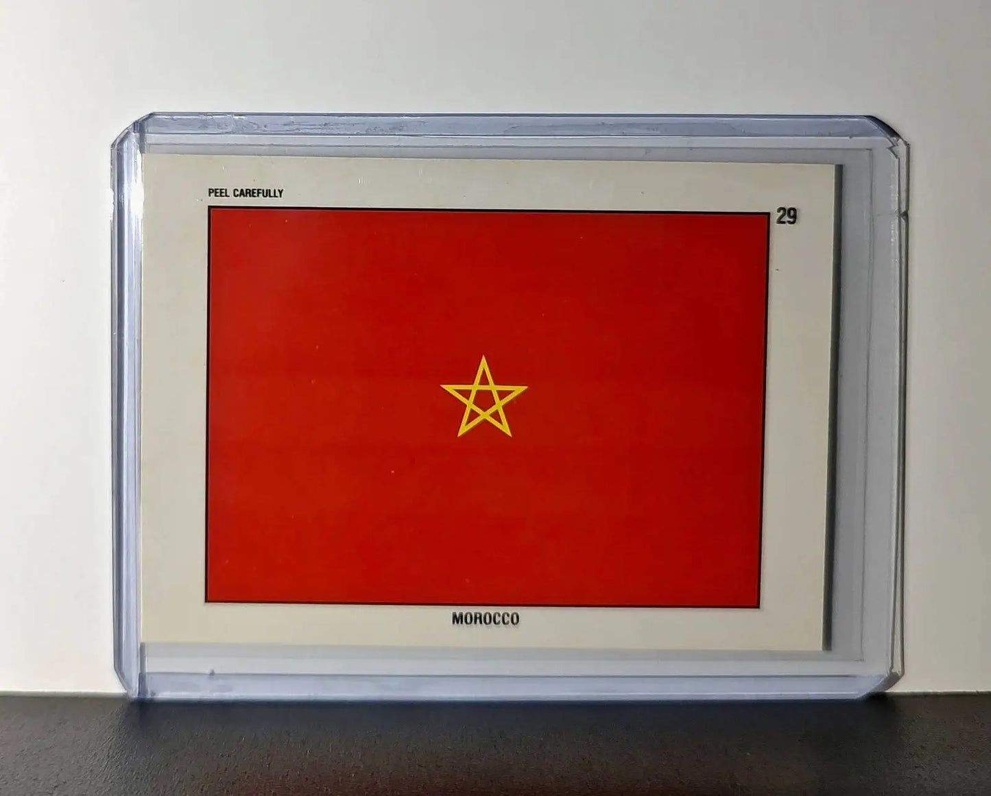 Morocco Flag 1991 Topps Desert Storm #29 Sticker Card