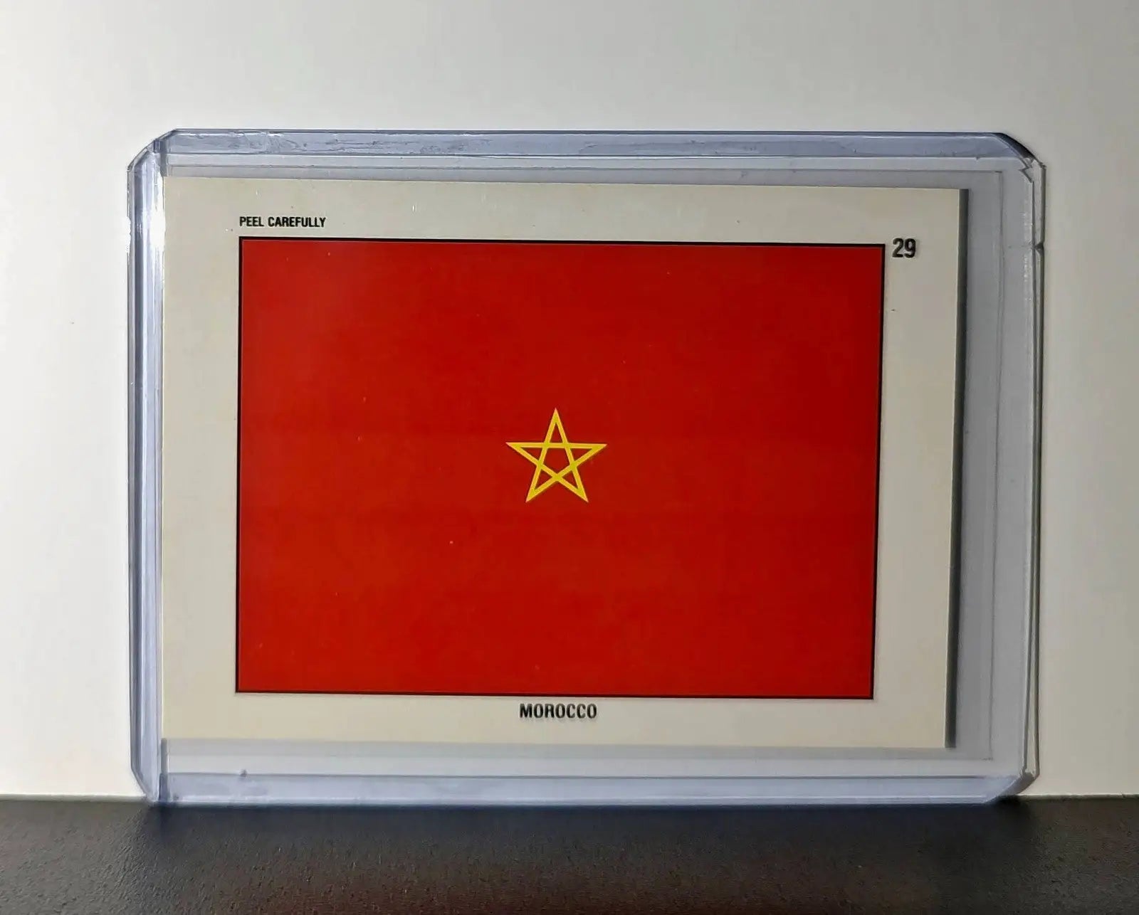 Morocco Flag 1991 Topps Desert Storm #29 Sticker Card
