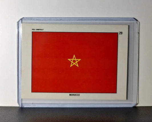 Morocco Flag 1991 Topps Desert Storm #29 Sticker Card - Non-Sports Card Single
