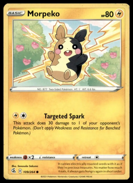 Morpeko 109/264 Swsh08: Fusion Strike Regular Pokemon - Pokémon Card Single