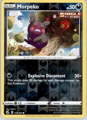 Morpeko (179) - SWSH08: Fusion Strike - 179/264 - Reverse Holo LP - Pokémon Card Single