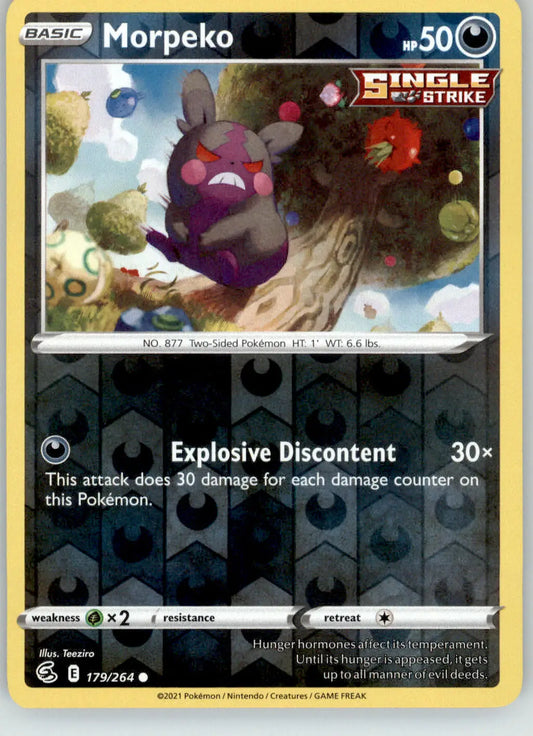Morpeko - Fusion Strike - 179/264 - Reverse Holo LP Pokemon - Pokémon Card Single