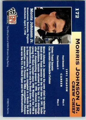 Morris Johnson Jr. - 1992 Pro Set NHRA - #172 - Racing - Racing Card Single