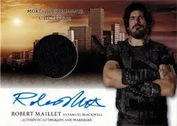 Trading card of Robert Maillet with sunset cityscape backdrop in Mortal Instruments collection