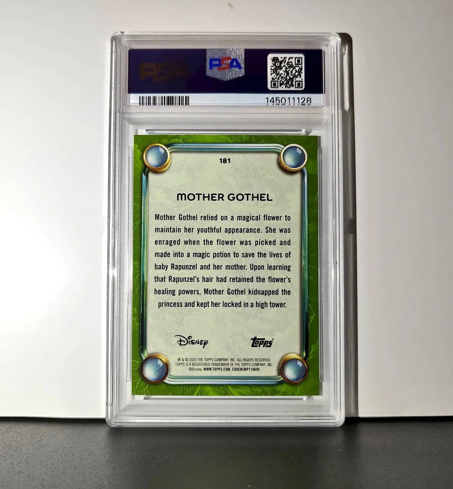 Mother Gothel 2025 Topps Disney Wonder #181 Card Tangled PSA 8 - Non-Sports Card Single
