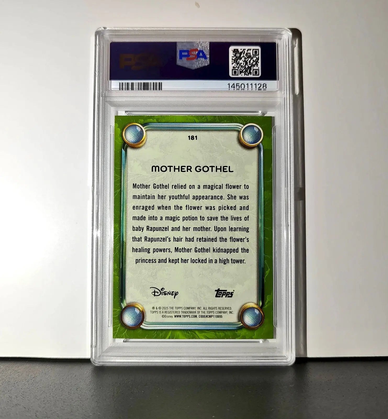 Mother Gothel 2025 Topps Disney Wonder #181 Card Tangled PSA 8 - Non-Sports Card Single