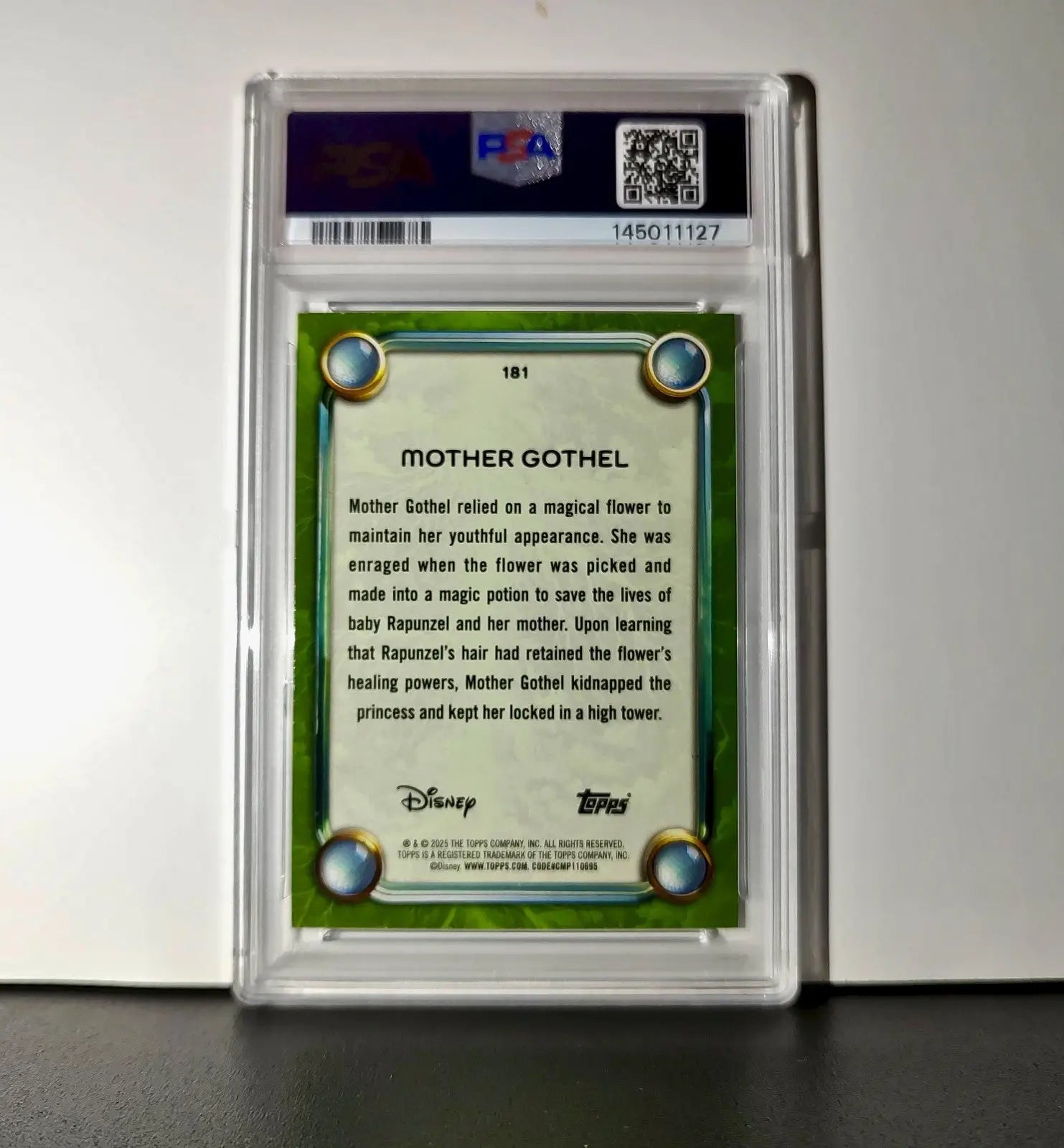 Mother Gothel 2025 Topps Disney Wonder #181 Card Tangled PSA 8 NM-MT - Non-Sports Card Single