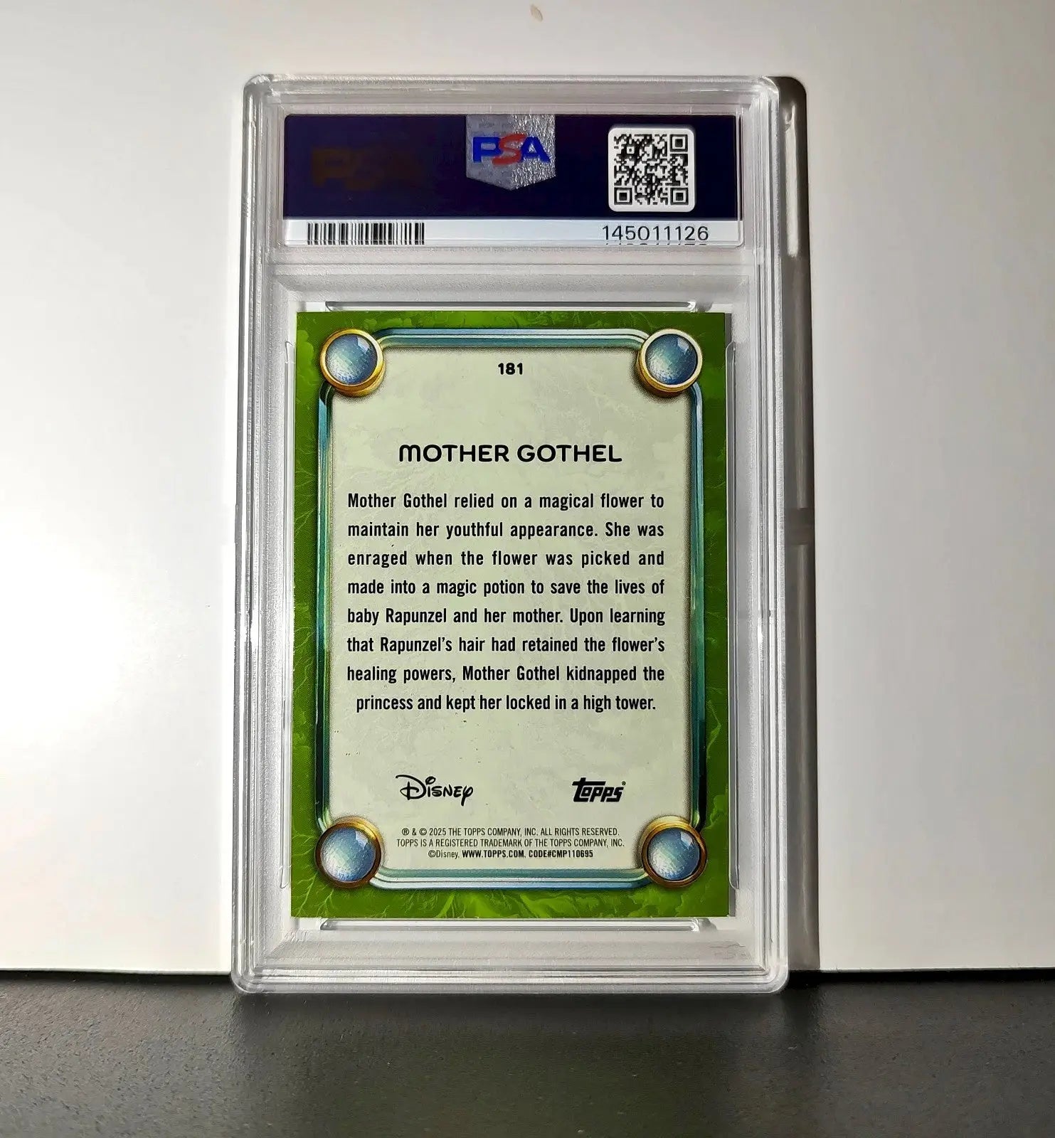 Mother Gothel 2025 Topps Disney Wonder #181 Card Tangled PSA 9 - Non-Sports Card Single