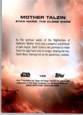 Mother Talzin - 2025 Topps Chrome Sapphire Edition Star Wars - #136 - Non_sport - Star Wars Card Single