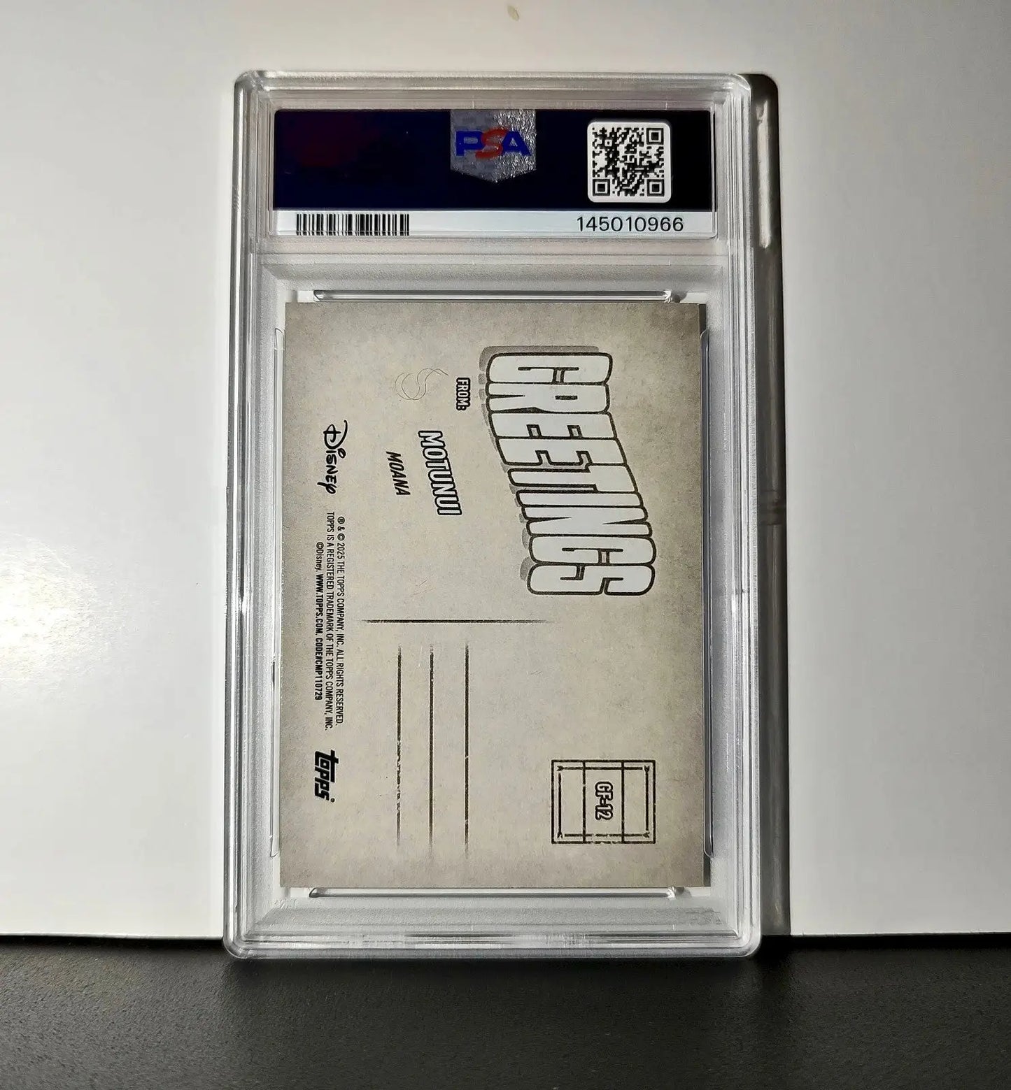 Motunui 2025 Topps Disney Wonder #GF-12 Greetings From Card Moana PSA 9 - Non-Sports Card Single