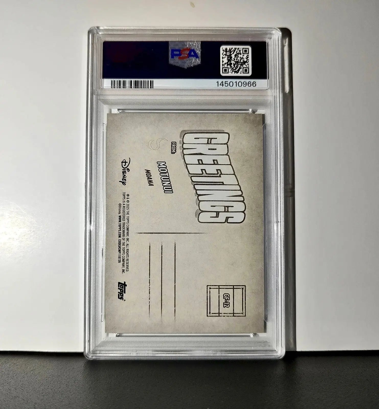Motunui 2025 Topps Disney Wonder #GF-12 Greetings From Card Moana PSA 9 - Non-Sports Card Single