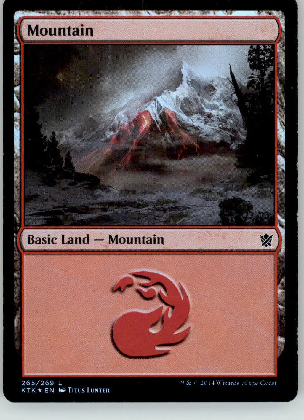 Mountain (265) - Khans of Tarkir - 265 - Foil MP Magic: The Gathering - Magic Card Single