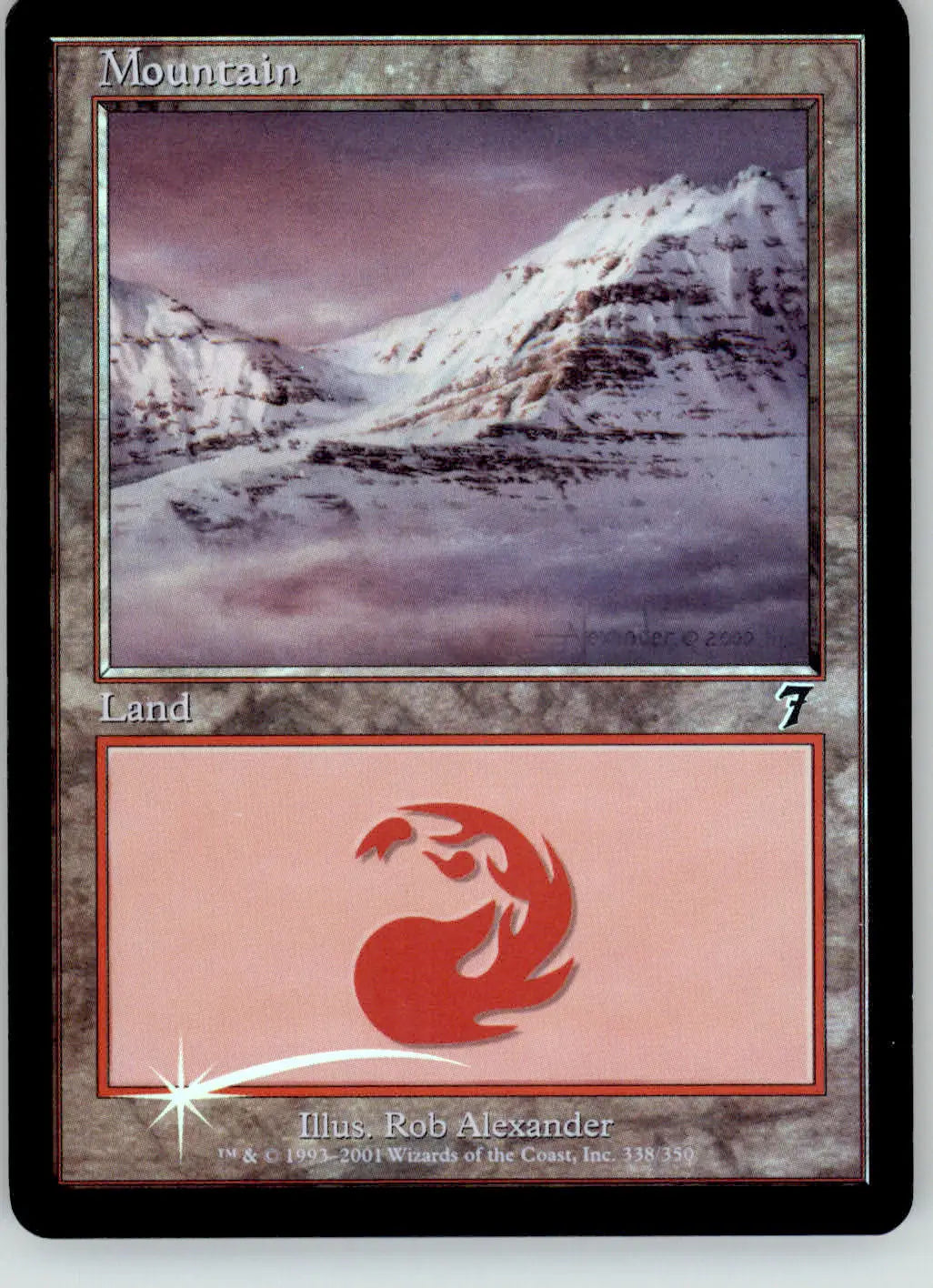 Mountain (338) - 7th Edition - 338 - Foil NM Magic: The Gathering