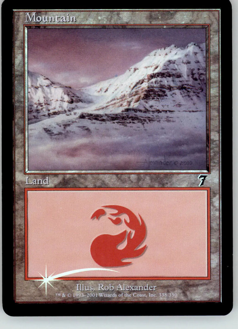 Mountain (338) - 7th Edition - 338 - Foil NM Magic: The Gathering