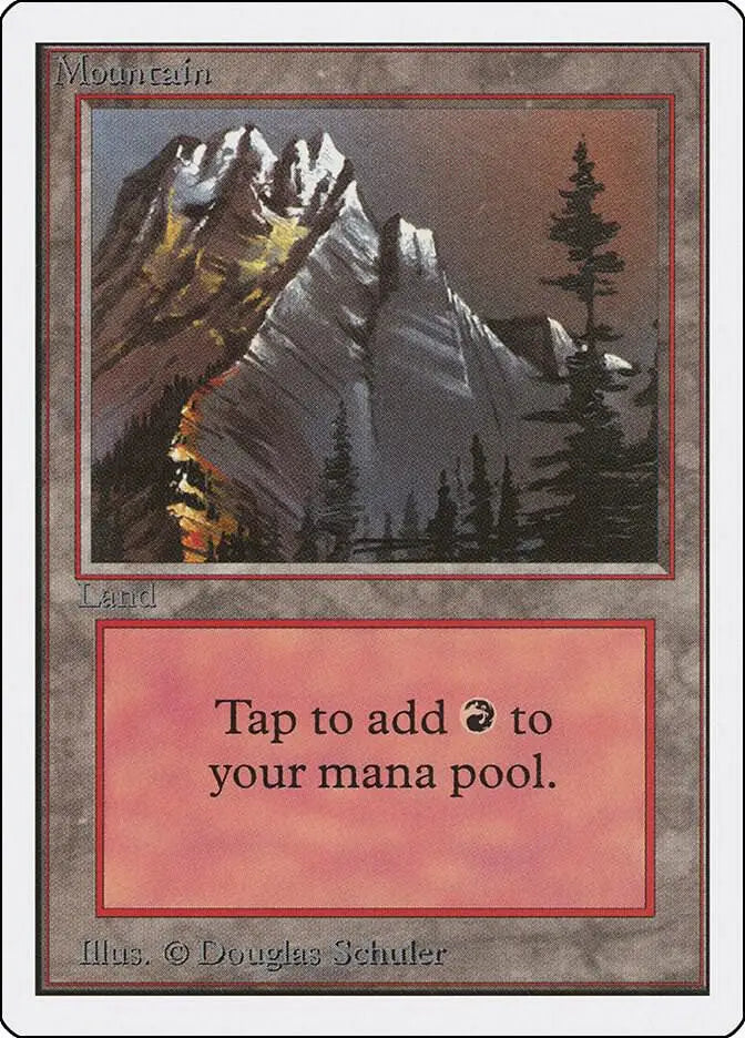 Mountain (A) - Unlimited Edition - LP Magic: The Gathering - Magic Card Single